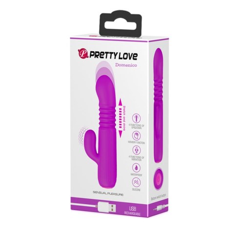 PRETTY LOVE DOMENICO – Wibrator z 4 trybami wibracji i posuwistymi ruchami