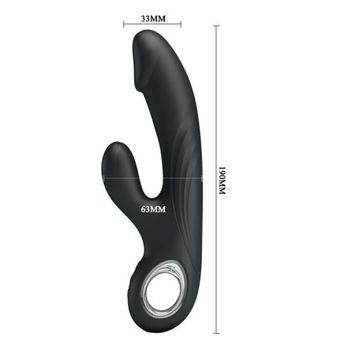 PRETTY LOVE Selene – Zmysłowy Wibrator z 7 Funkcjami, Ładowany USB, Czarny