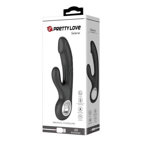PRETTY LOVE Selene – Zmysłowy Wibrator z 7 Funkcjami, Ładowany USB, Czarny