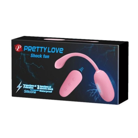PRETTY LOVE Shock Fun – Wibrujące Jajko z Elektro-Stymulacją, Różowe