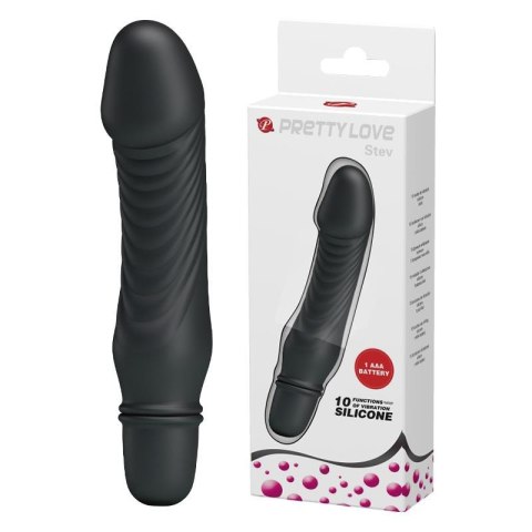 Pretty Love Stev – Czarny Wibrator o 10 Funkcjach