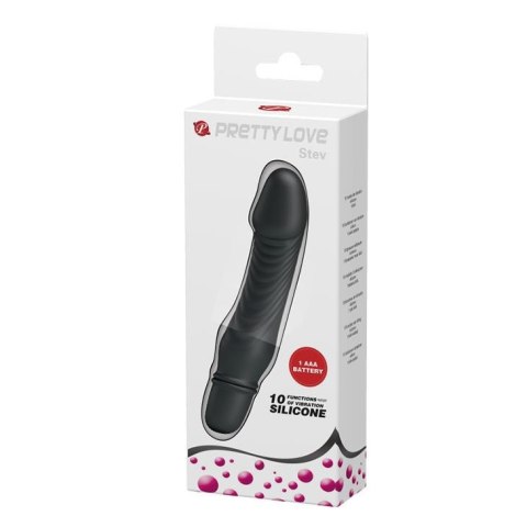 Pretty Love Stev – Czarny Wibrator o 10 Funkcjach