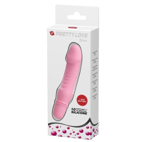 Pretty Love Stev – Kompaktowy Wibrator Stymulujący, Różowy, 10 Funkcji