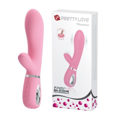 PRETTY LOVE Thomas USB – Różowy wibrator króliczek z 7 funkcjami