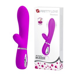 PRETTY LOVE - THOMAS USB Fioletowy Wibrator Króliczek z 7 Funkcjami