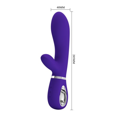 PRETTY LOVE THOMAS – Zmysłowy Wibrator USB Króliczek, Fioletowy, 7 Funkcji