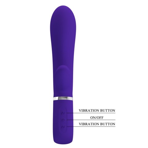 PRETTY LOVE THOMAS – Zmysłowy Wibrator USB Króliczek, Fioletowy, 7 Funkcji