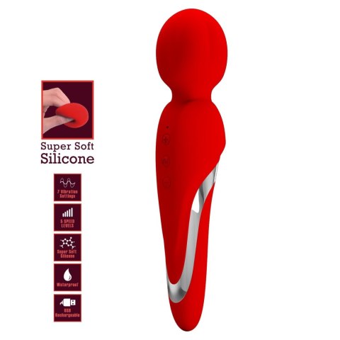 PRETTY LOVE Walter – Luksusowa Różdżka Masująca z 7 Funkcjami Wibracji i 5 Poziomami Intensywności, Silikon/ABS, Ładowanie USB