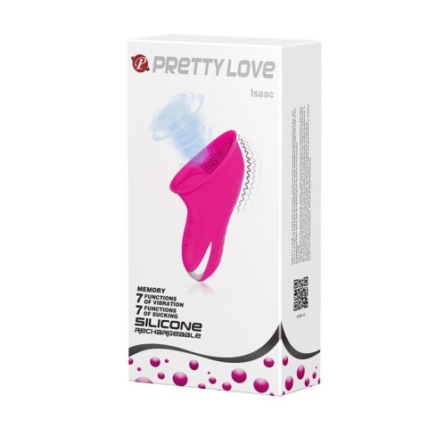 PRETTY LOVE - ISAAC: Wibrator Króliczek USB z Podwójną Stymulacją i 7 Trybami Wibracji