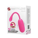 PRETTY LOVE - KIRK Różowe Jajko Wibrujące z 12 Funkcjami