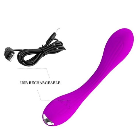 PRETTY LOVE YEDDA – Zmysłowy Wibrator 12-funkcyjny z Podwójną Stymulacją i Ładowaniem USB