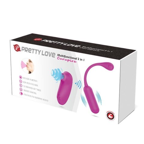 PRETTY LOVE - CURUPIRA: Wielofunkcyjne Jajeczko Wibrujące 2w1