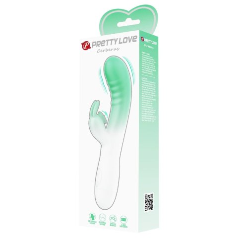PRETTY LOVE - Cerberus: Wibrator Króliczek z 30 Funkcjami Wibracji i Pieszczot Łechtaczkowych, Silikon i ABS, Ładowany przez USB