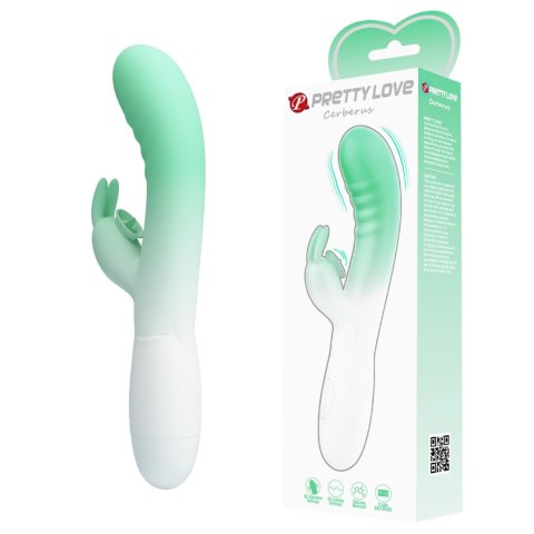 PRETTY LOVE - Cerberus: Wibrator Króliczek z 30 Funkcjami Wibracji i Pieszczot Łechtaczkowych, Silikon i ABS, Ładowany przez USB