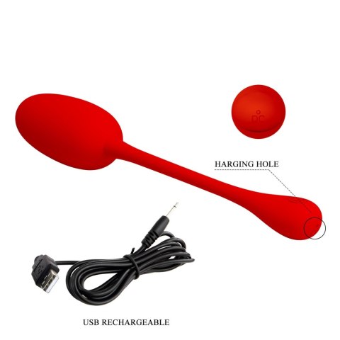 PRETTY LOVE - KNUCKER Red: 12 zmysłowych funkcji wibracji z pamięcią
