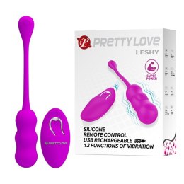 PRETTY LOVE - LESHY, Bezprzewodowe Jajko Wibrujące z 12 Funkcjami