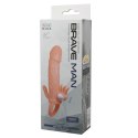 BAILE Brave Man Skin - wibrująca nakładka przedłużająca, 17 cm