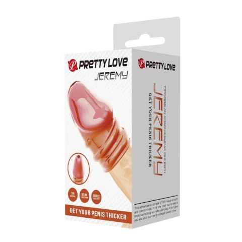 PRETTY LOVE - Jeremy, Nakładka na Penisa z TPR, Wodoodporna