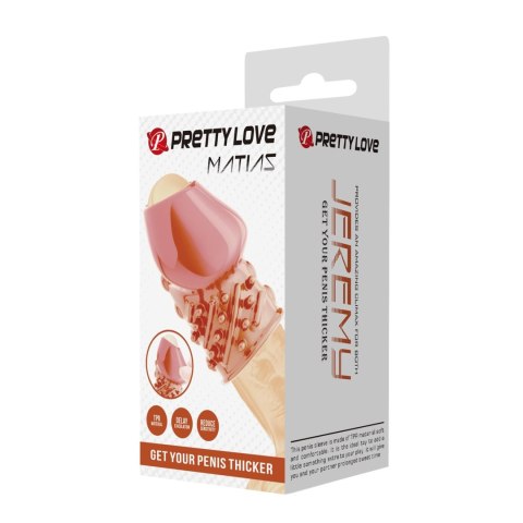 PRETTY LOVE Matias – Wodoodporna nakładka erekcyjna z TPR
