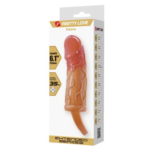 PRETTY LOVE Peirre - Wodoodporna Nakładka Stymulująca z TPR (15,5 cm)
