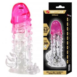 PRETTY LOVE Wilford – Wydłużająca nakładka na penisa, 13,5 cm, Wodoodporna
