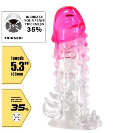 PRETTY LOVE Wilford – Wydłużająca nakładka na penisa, 13,5 cm, Wodoodporna