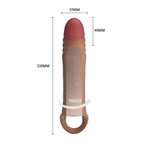 Pretty Love: Realistyczna Wibrująca Nakładka na Penisa – Przedłużka 22 cm