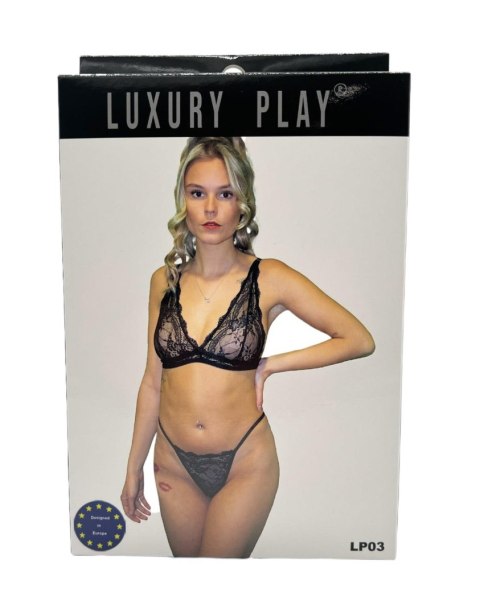 Luxury Play - Czarny Komplet Bielizny w Rozmiarze S