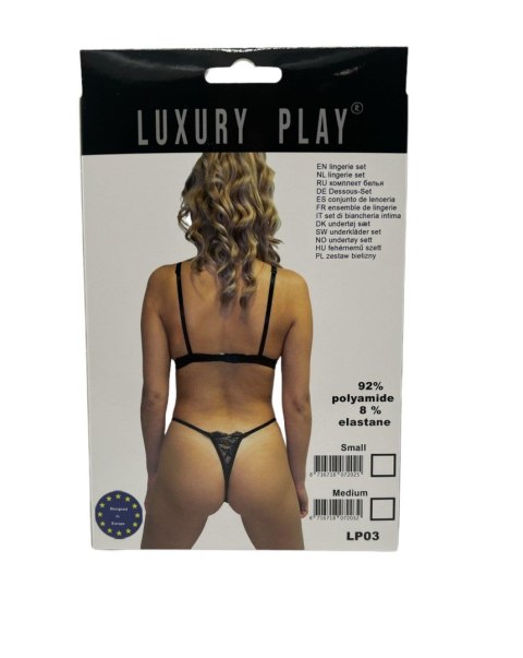 Luxury Play - Czarny Komplet Bielizny w Rozmiarze S