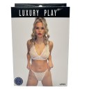 Luxury Play – Biały komplet bielizny, rozmiar S