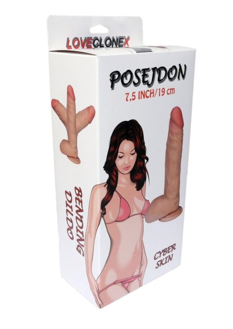 Dildo Realistyczne POSEJDON LOVECLONEX z Cyber Skóry – Elastyczne, 21 cm