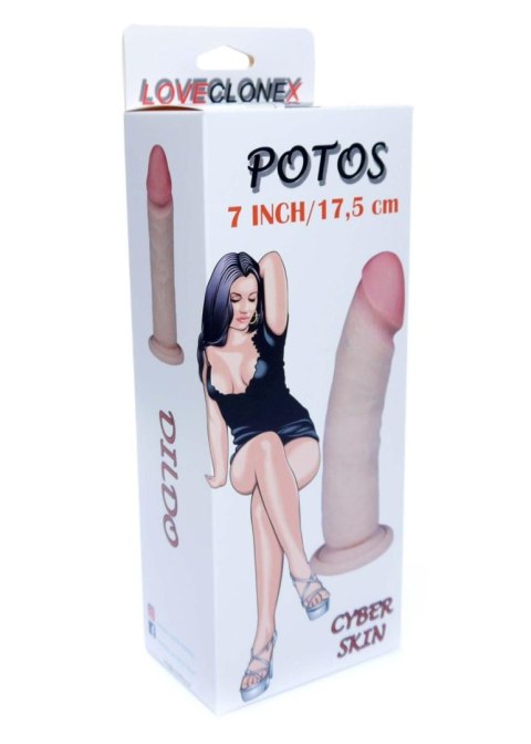 Realistyczne Dildo POTOS LOVECLONEX 7" z Cyber Skóry