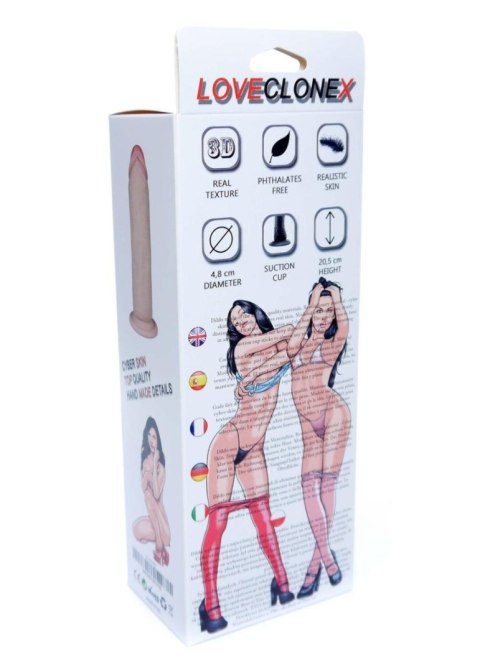 Realistyczne Dildo POTOS LOVECLONEX 7" z Cyber Skóry