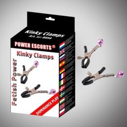 Zmysłowe Czarne Zaciski na Sutki Kinky Clamps z Dzwoneczkami