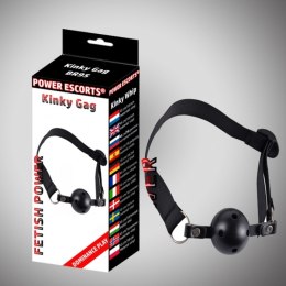 Kinky Gag: Czarny Knebel Kulkowy