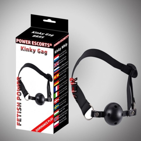 Kinky Gag: Czarny Knebel Kulkowy