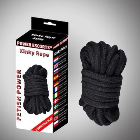 Kuszący sznur do wiązania – czarny, 5 metrów