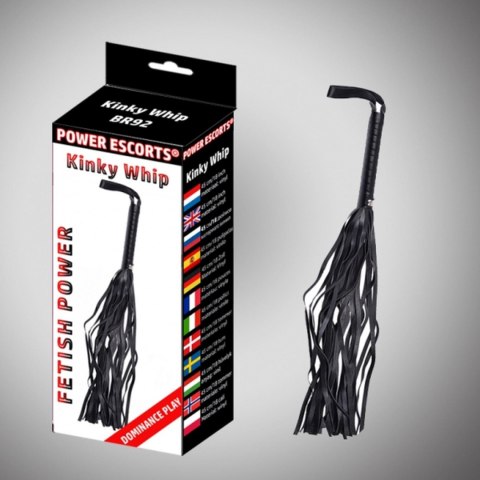 Kuszący Bicz Kinky 42 cm, czarny