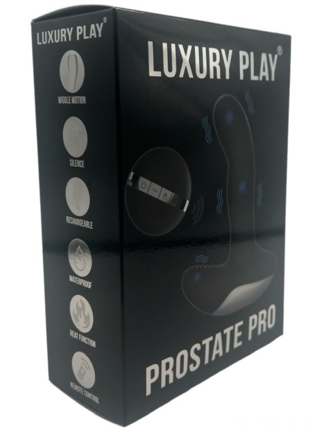 Luksusowy Stymulator Prostaty Play - Silikonowy Masażer USB z 7 Funkcjami, Pulsacją i Grzaniem - Czarny