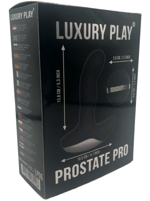 Luksusowy Stymulator Prostaty Play - Silikonowy Masażer USB z 7 Funkcjami, Pulsacją i Grzaniem - Czarny