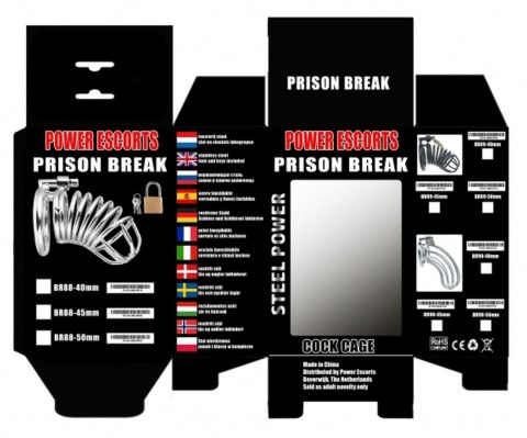 Metalowy Pas Cnoty „Prison Break” z Zamkiem – 40 mm