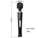 Masażer Wibracyjny Wand "Magic" – 10 Funkcji, Elegancka Czerń