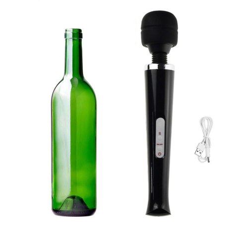 Magiczny Masażer Wibracyjny Typu Wand USB, Czarny, 10 Funkcji
