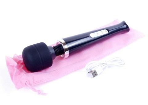 Magiczny Masażer Wibracyjny Typu Wand USB, Czarny, 10 Funkcji