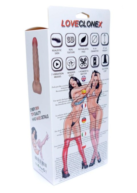 Wibrator Realistyczny Achilles Loveclonex z Wibracjami 7,5 cala