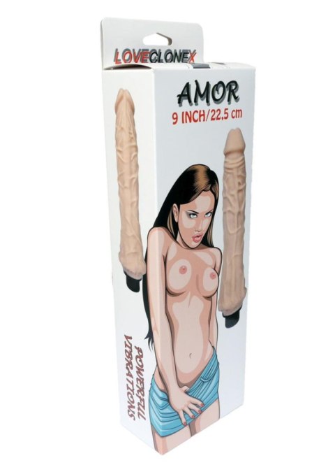 Realistyczny wibrator LOVECLONEX AMOR 9" z intensywnymi wibracjami