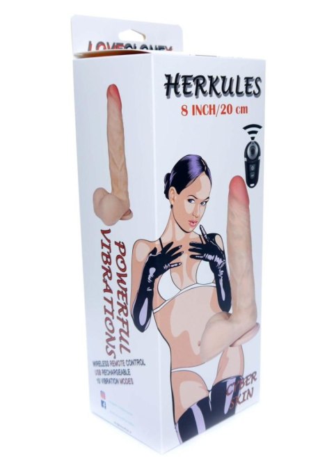 Herkules Loveclonex 8" – Realistyczny Wibrator z Pilotem i Ładowaniem USB