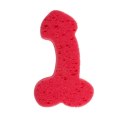 Czerwona gąbka do kąpieli w kształcie penisa – 19 cm