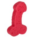 Czerwona gąbka do kąpieli w kształcie penisa – 19 cm