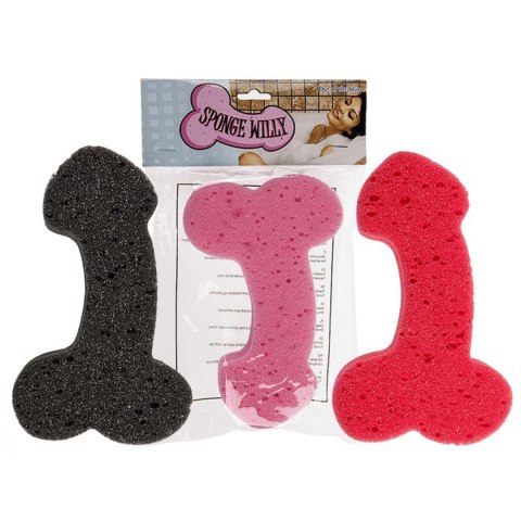Czerwona gąbka do kąpieli w kształcie penisa – 19 cm